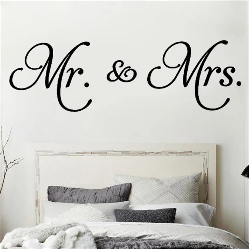 Mr. & Mrs. Quotes Vinyl Wall Decal Living Room Decoration Removable Modern Minimalism Wall Sticker for Bedroom Home Decor
Mr. & Mrs. Quotes Vinyl Wall Decal Living Room Decoration Removable Modern Minimalism Wall Sticker for Bedroom Home Decor
