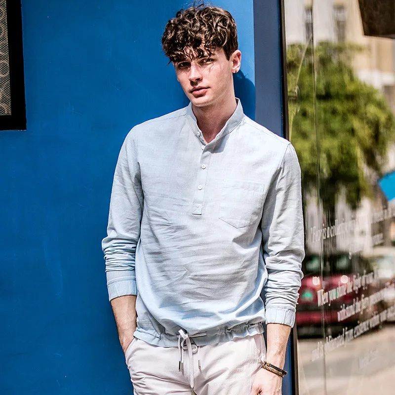 men shirt 2017 new spring summer 88% cotton 12% linen mens dress shirts casual full sleeve stand single breasted fashion young
men shirt 2017 new spring summer 88% cotton 12% linen mens dress shirts casual full sleeve stand single breasted fashion young