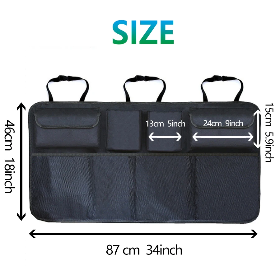 Trunk Organizer Car Backseat Storage Bag High Capacity Adjustable Automobile Seat Back Organizers Oxford Cloth
Trunk Organizer Car Backseat Storage Bag High Capacity Adjustable Automobile Seat Back Organizers Oxford Cloth