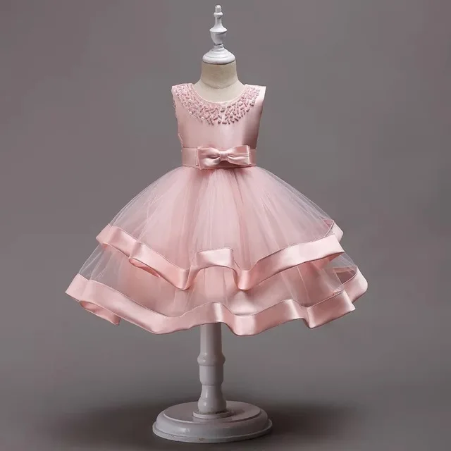 Girl Princess Dress Peals Bow Silk Ruffle Evening Sleeveless Tutu Dress Performance Host Service Night Dress Wedding Vestidos
Girl Princess Dress Peals Bow Silk Ruffle Evening Sleeveless Tutu Dress Performance Host Service Night Dress Wedding Vestidos