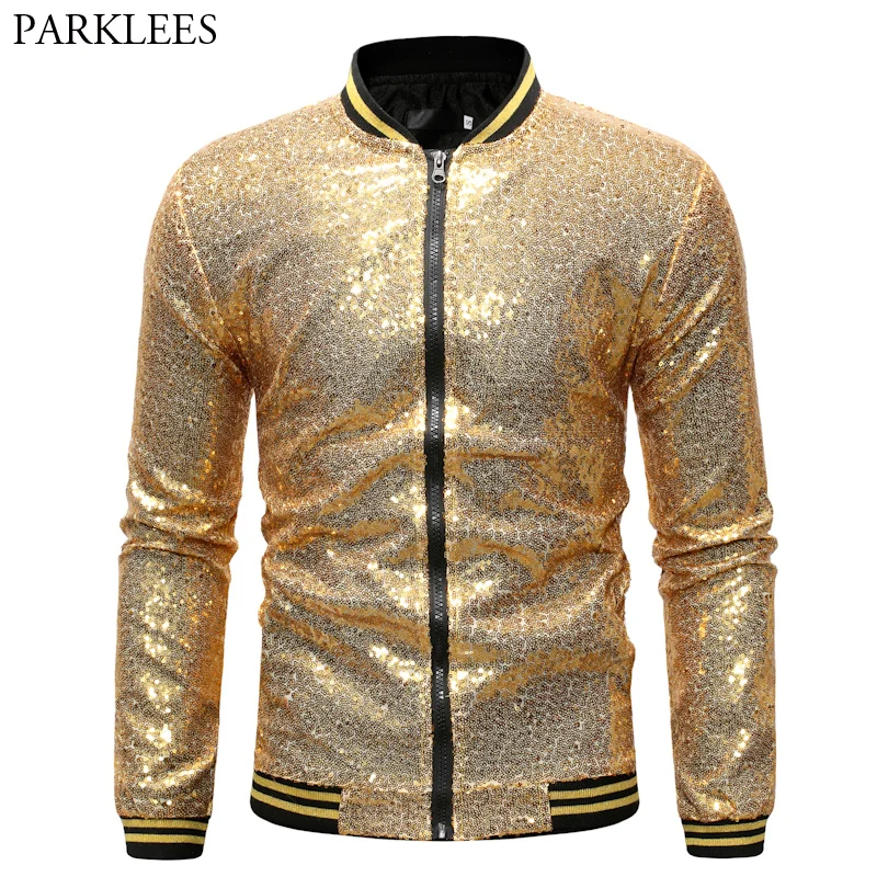 Mens Shiny Gold Sequin Jackets and Coats 2019 Brand New Sequins Baseball Jacket Men Club DJ Stage Singer Jacket Veste Homme XXL
Mens Shiny Gold Sequin Jackets and Coats 2019 Brand New Sequins Baseball Jacket Men Club DJ Stage Singer Jacket Veste Homme XXL