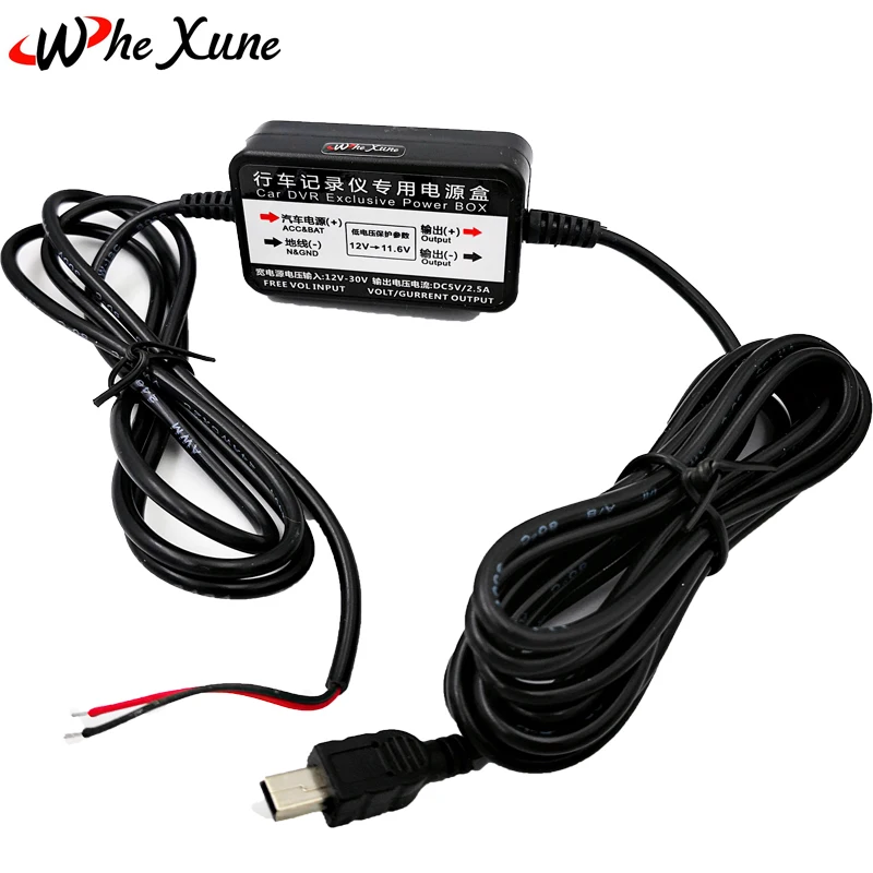 WHEXUNE Новый DC 5V 2.5A мини USB порт провод кабель Автомобильное зарядное устройство