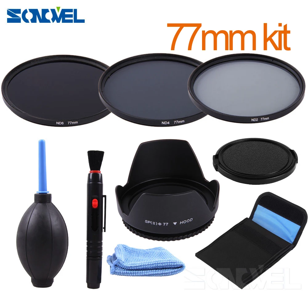 77mm ND2 ND4 ND8 Neutral Density Filter Lens Set+lens hood For Canon 800D 760D 80D 77D 60Da 7D 6D 5Ds with 24-105mm/16-35mm lens
77mm ND2 ND4 ND8 Neutral Density Filter Lens Set+lens hood For Canon 800D 760D 80D 77D 60Da 7D 6D 5Ds with 24-105mm/16-35mm lens