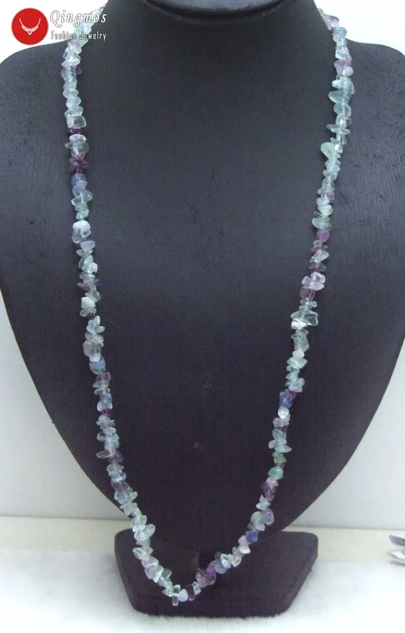 Qingmos 32" Natural Fluorite Necklace for Women with 7-8mm Purple Baroque Fluorite Long Necklace Fine Jewelry Colar Femme Ne5969
Qingmos 32" Natural Fluorite Necklace for Women with 7-8mm Purple Baroque Fluorite Long Necklace Fine Jewelry Colar Femme Ne5969