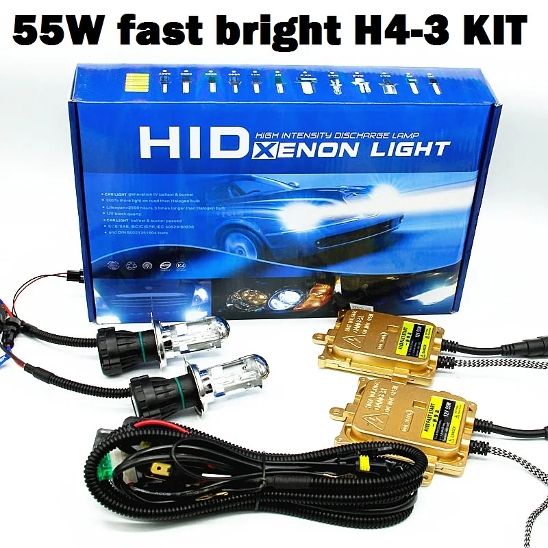 1 set AC 12V 55W Hid Xenon Kit H4 Car light source H4 H/L BI-XENON 4300k 6000k 8000k
1 set AC 12V 55W Hid Xenon Kit H4 Car light source H4 H/L BI-XENON 4300k 6000k 8000k