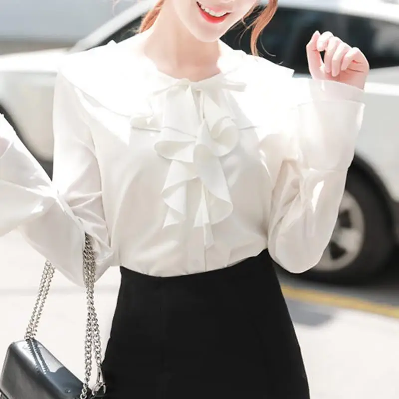Elegant Women Chiffon White Blouse Shirts Summer Flare Sleeves Ladies Chic Office Ruffle Shirt Summer Work Shirt Tops WS8610X
Elegant Women Chiffon White Blouse Shirts Summer Flare Sleeves Ladies Chic Office Ruffle Shirt Summer Work Shirt Tops WS8610X
