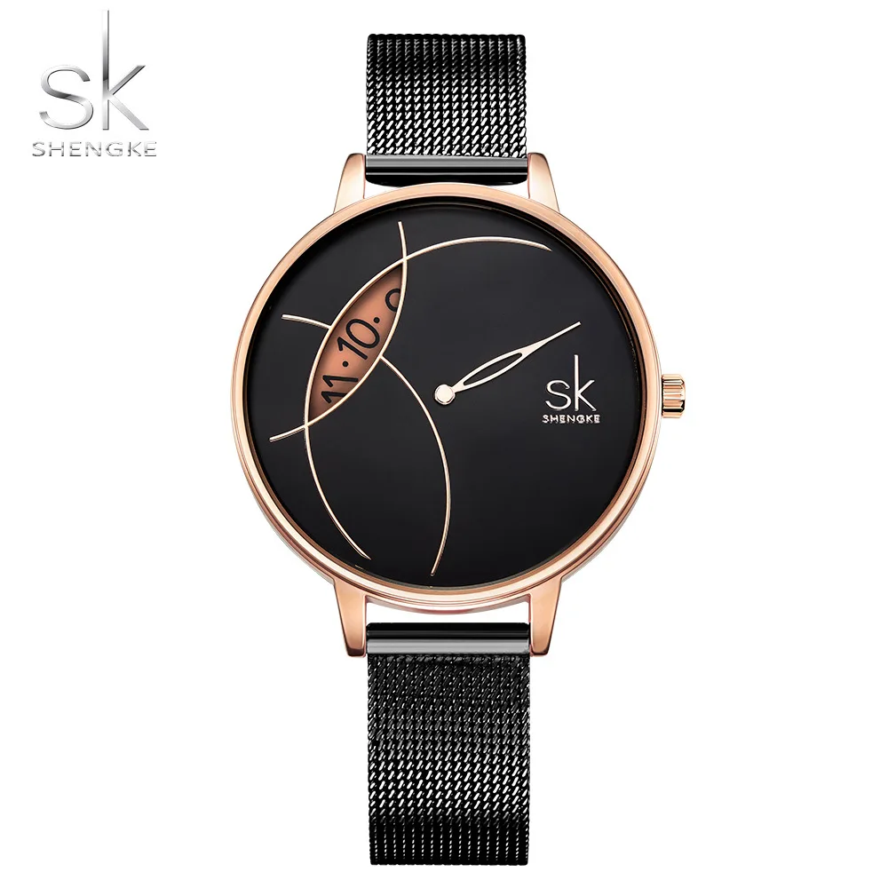Модные женские часы SK, креативные женские часы, часы SHENGKE из нержавеющей стали с сетчатым ремешком, стильный дизайн, серебристые кварцевые часы для женщин
Модные женские часы SK, креативные женские часы, часы SHENGKE из нержавеющей стали с сетчатым ремешком, стильный дизайн, серебристые кварцевые часы для женщин
