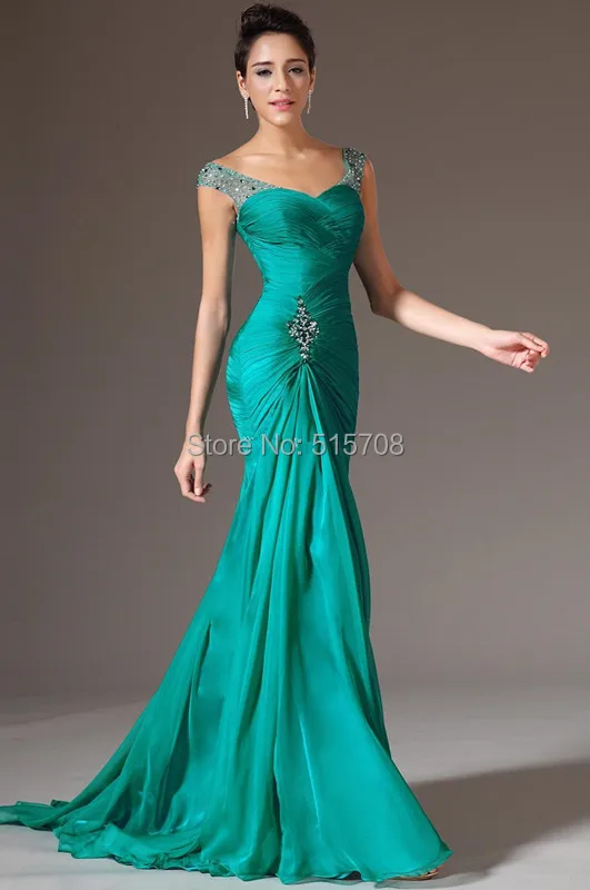 Charming Sheath Cap Sleeve Floor Length Beads 2015 Green Pageant Gown Formal Prom Party Long Chiffon Evening Dress Custom Make
Charming Sheath Cap Sleeve Floor Length Beads 2015 Green Pageant Gown Formal Prom Party Long Chiffon Evening Dress Custom Make
