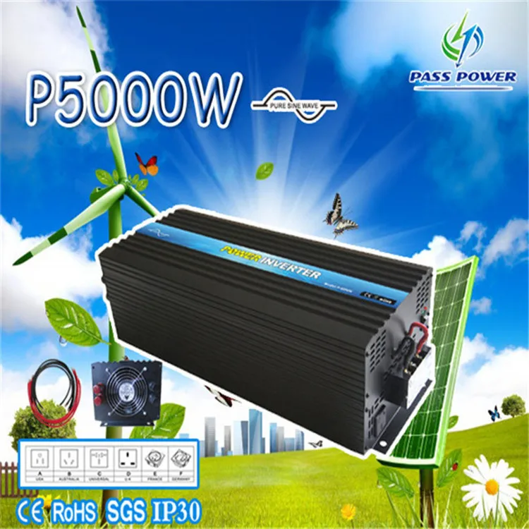 DC12v/24v/48v to AC 100v-120v/220v-240v solar inverter 5000w,built-in 30A charger, CE&ROHS Approved
DC12v/24v/48v to AC 100v-120v/220v-240v solar inverter 5000w,built-in 30A charger, CE&ROHS Approved
