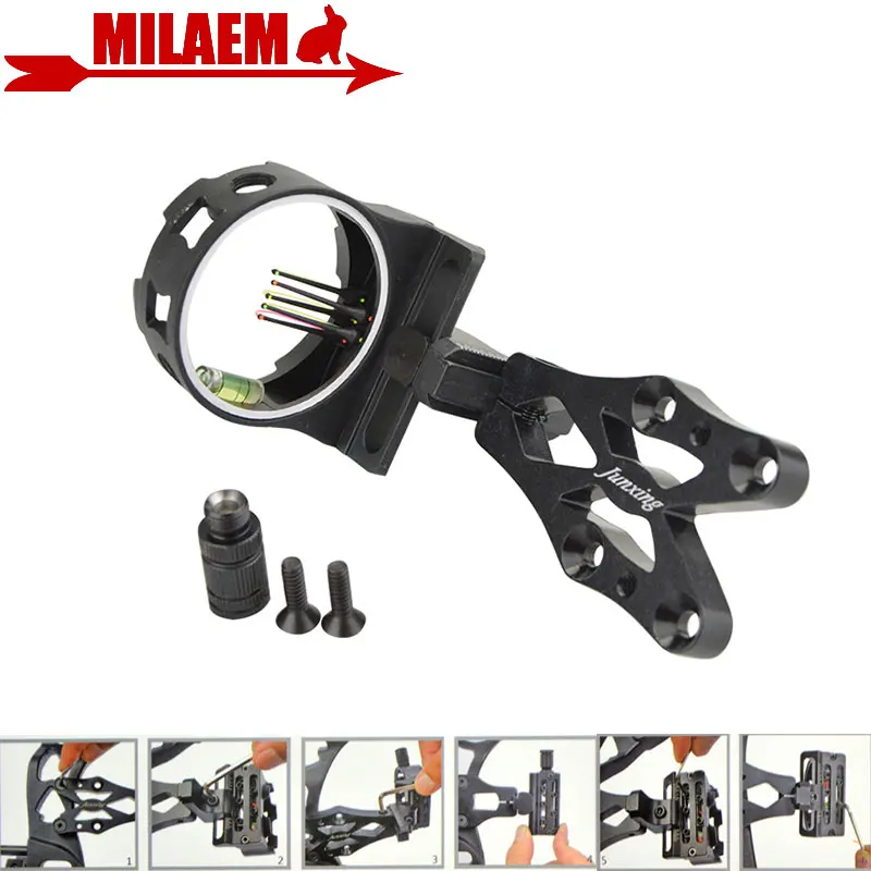 1pc Archery Compound Bow Sight Micro Adjust 5 Pin 0.019" Optical Sight With Sight Light Shooting Hunting Bow Arrow Accessories
1pc Archery Compound Bow Sight Micro Adjust 5 Pin 0.019" Optical Sight With Sight Light Shooting Hunting Bow Arrow Accessories