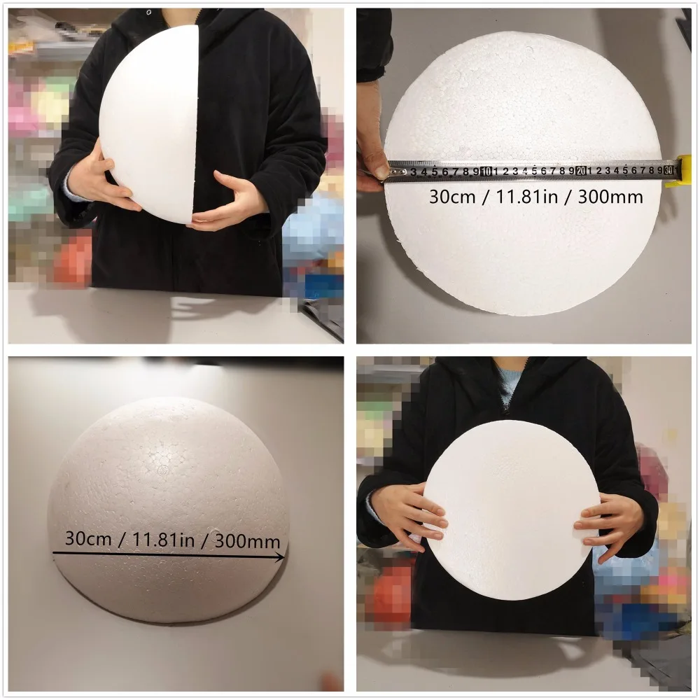 30cm/11.81in/300mm Half Round Solid Polystyrene Foam Balls for Christmas Decoration Modelling Kids Craft 11.81in/300mm
30cm/11.81in/300mm Half Round Solid Polystyrene Foam Balls for Christmas Decoration Modelling Kids Craft 11.81in/300mm