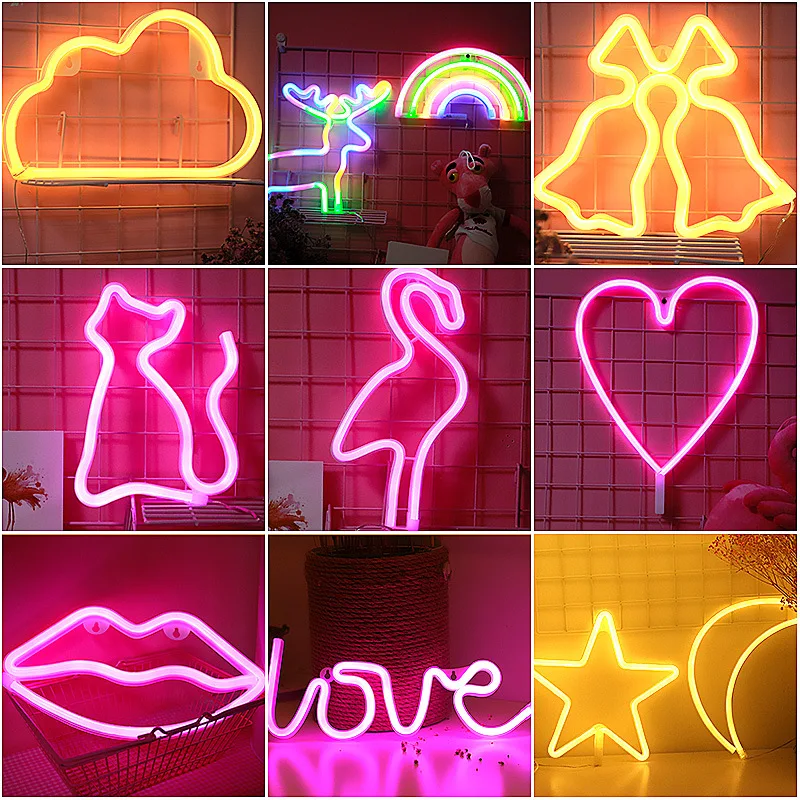 JXSFLYE LED Neon Sign Night Lights Flamingo/lips Unique Design Soft Light Wall Decor Lamp For Christmas Wedding Party Kids Room
JXSFLYE LED Neon Sign Night Lights Flamingo/lips Unique Design Soft Light Wall Decor Lamp For Christmas Wedding Party Kids Room