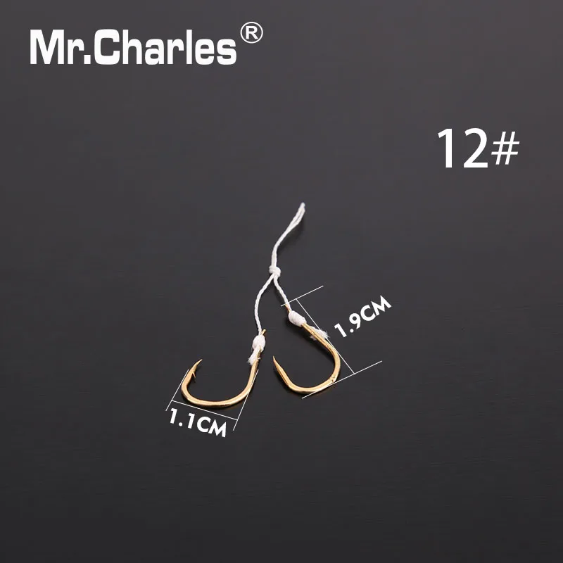 Крючок Mr.Charles с леской 20 шт. для ловли карпа Размер 12 #/14 # |