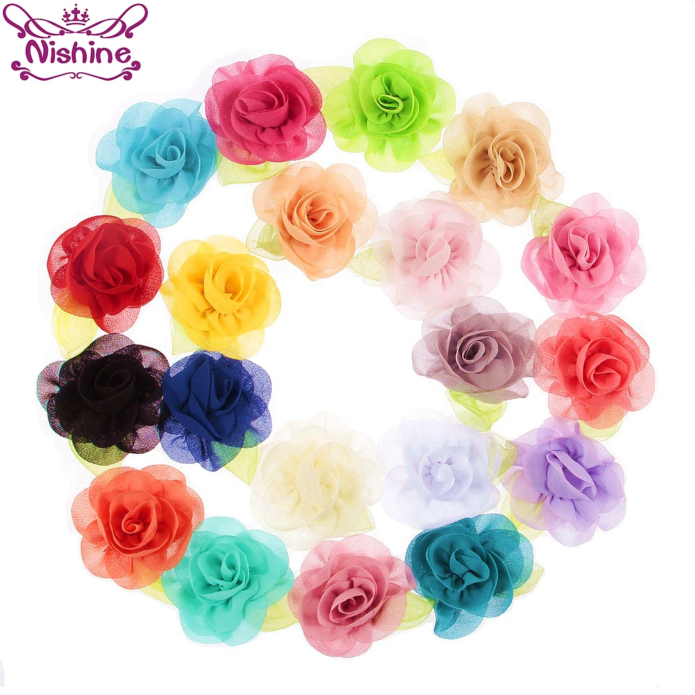 Nishine 30pcs Chic Flatback Chiffon Flower with Green Leaf for DIY Girls Headband Hair Clips Accessories
Nishine 30pcs Chic Flatback Chiffon Flower with Green Leaf for DIY Girls Headband Hair Clips Accessories