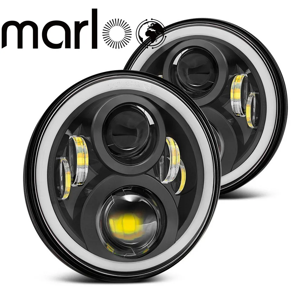 Hi Quality H4 7" Headlamp For Jeep Wrangler JK TJ Halo 7Inch Round Led Headlight For Hummer H1 H2 Lada Niva 4x4 Offroad 120W
Hi Quality H4 7" Headlamp For Jeep Wrangler JK TJ Halo 7Inch Round Led Headlight For Hummer H1 H2 Lada Niva 4x4 Offroad 120W