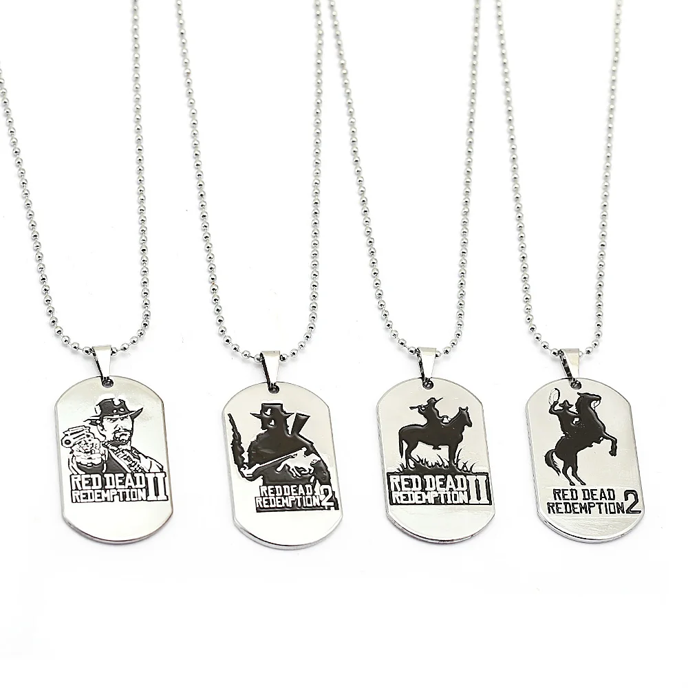 Mengtuyi Hot Game Tag Pendants Necklace Dead Chain Redemption 2 Gun Pattern Metal Men Charm Gift 8 Styles | Украшения и