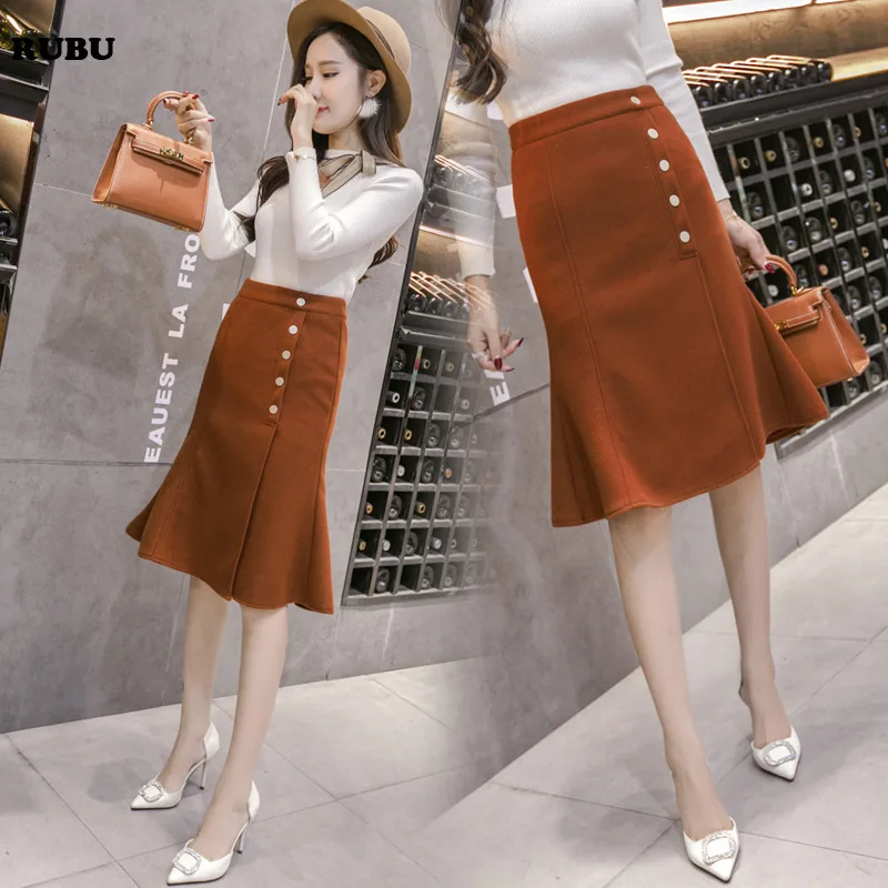 S-XL New Women's Woolen Blends Skirt Winter 2017 Spring Autumn Fashion Elegant Thick Slim knee-length Skirt Girl Female Cotton
S-XL New Women's Woolen Blends Skirt Winter 2017 Spring Autumn Fashion Elegant Thick Slim knee-length Skirt Girl Female Cotton