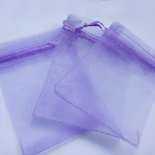 100 шт 10*15 фиолетовые подарочные сумки для ювелирных