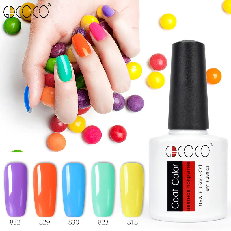 Gdcoco гель лак для ногтей 50 цветов дизайн diy замочить от УФ светодио дный 8 мл эмаль лак|gel varnish|uv nail gel polishsoak |