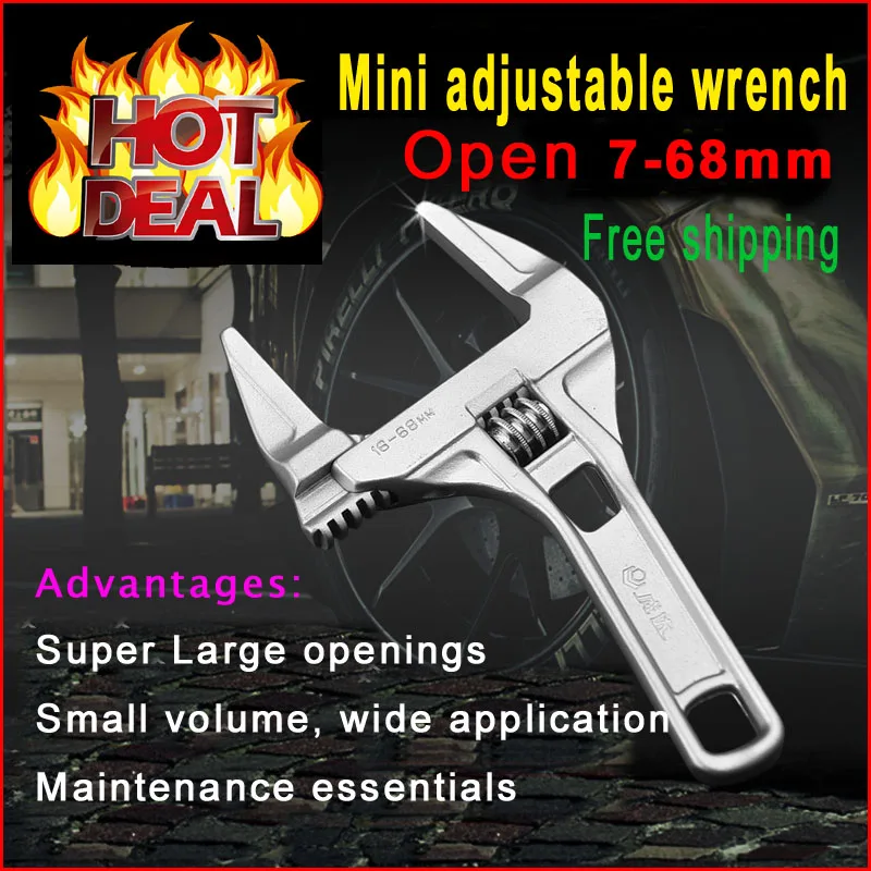 portable adjustable Spanner Aluminum alloy Mini adjustable wrench Large opening, After-sales maintenance necessary tools
portable adjustable Spanner Aluminum alloy Mini adjustable wrench Large opening, After-sales maintenance necessary tools