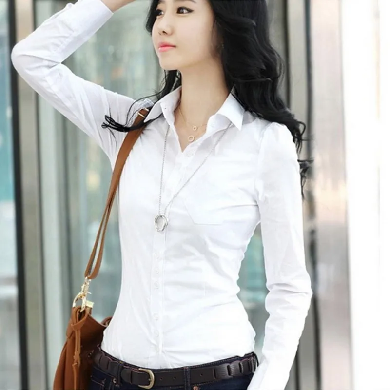 Summer Women Office Lady Formal Party Long Sleeve Slim Collar Blouse Casual Solid White Shirt Tops
Summer Women Office Lady Formal Party Long Sleeve Slim Collar Blouse Casual Solid White Shirt Tops