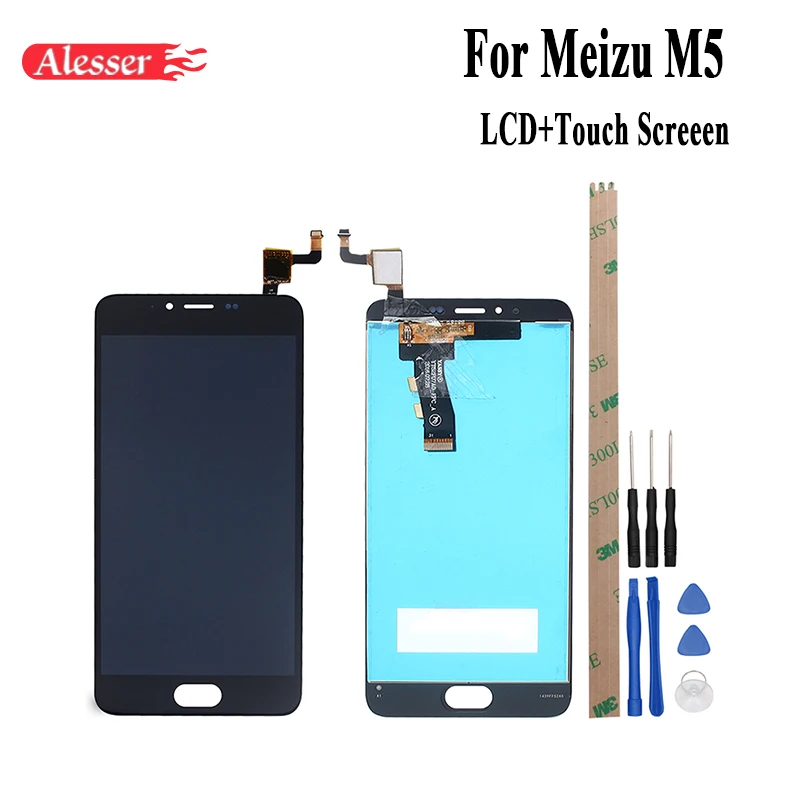 Alesser для Meizu M5 ЖК дисплей и инструмент ремонта сенсорного экрана в сборе запчасти 5