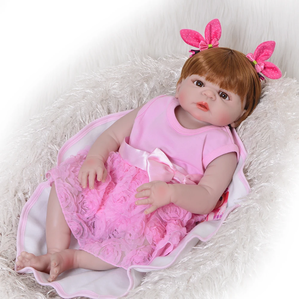 Reborn Babies 23"full body silicone reborn baby girl dolls toys child gift Bebes reborn com corpo de silicone menina boneca
Reborn Babies 23"full body silicone reborn baby girl dolls toys child gift Bebes reborn com corpo de silicone menina boneca
