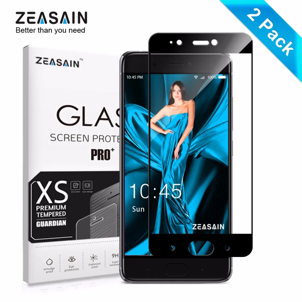 2 Pack Original ZEASAIN Screen Protector For Xiaomi Mi5S M5s Mi 5S Xiomi Full Cover Tempered Glass 9H Protective Film | Мобильные