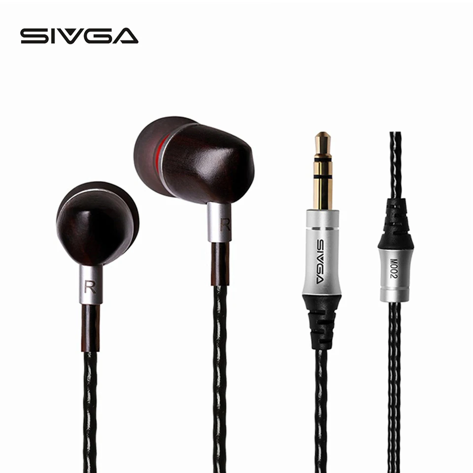 

SIVGA M002 Wooden Bass Hifi Stereo dj monitor Music Dynamic In-ear earbuds Earphone Earphones Earbuds Earpiece