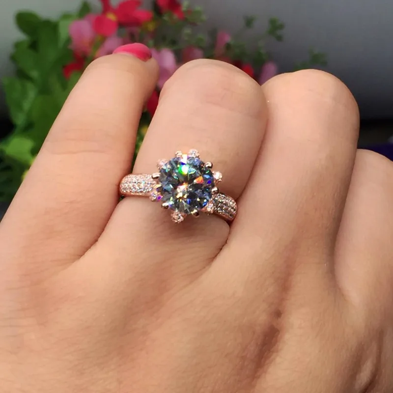 Vecalon Flower Jewelry Rose Gold Filled Anniversary ring 5A Zircon Cz 925 silver Engagement wedding Band rings for women Bridal
Vecalon Flower Jewelry Rose Gold Filled Anniversary ring 5A Zircon Cz 925 silver Engagement wedding Band rings for women Bridal