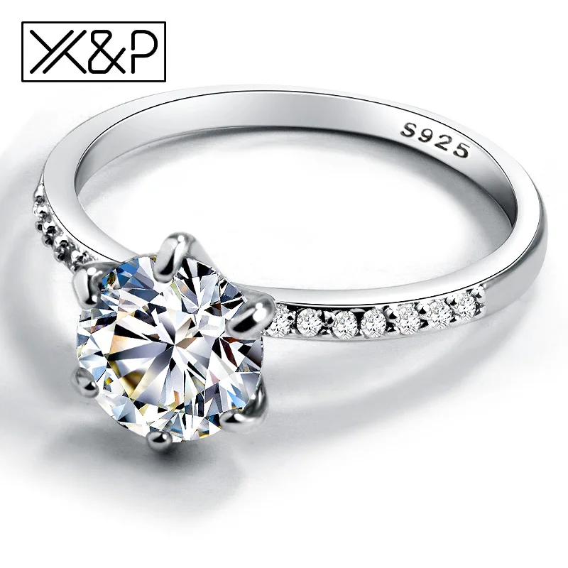 X&P Classic Engagement Ring 6 Claws Design AAA White Cubic Zircon Fashion Female Women Wedding Band Rings 2019 Jewelry
X&P Classic Engagement Ring 6 Claws Design AAA White Cubic Zircon Fashion Female Women Wedding Band Rings 2019 Jewelry