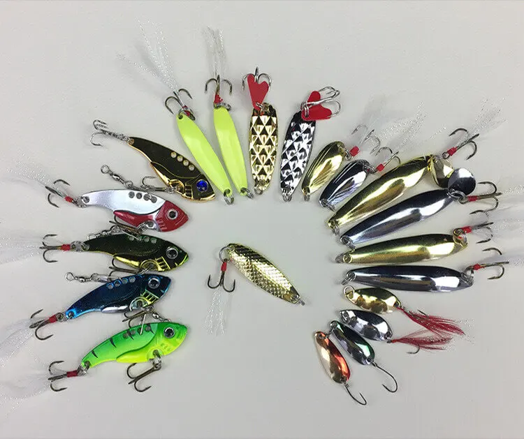 21pcs Metal VIB Fishing Lures Rattles Crankbait Spoon Sinking Baits Hook Tackle Swimbait Sea Ice Saltwater Freshwater Lure Set
21pcs Metal VIB Fishing Lures Rattles Crankbait Spoon Sinking Baits Hook Tackle Swimbait Sea Ice Saltwater Freshwater Lure Set