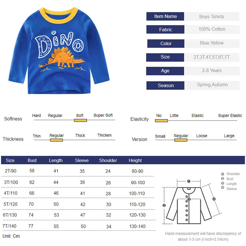 Dinosaur Boys T Shirt Long Sleeve Tops For Baby Boy Tshirts Kids Tshirt Animal Print Children T-Shirt Top Clothes Toddler Shirts
Dinosaur Boys T Shirt Long Sleeve Tops For Baby Boy Tshirts Kids Tshirt Animal Print Children T-Shirt Top Clothes Toddler Shirts