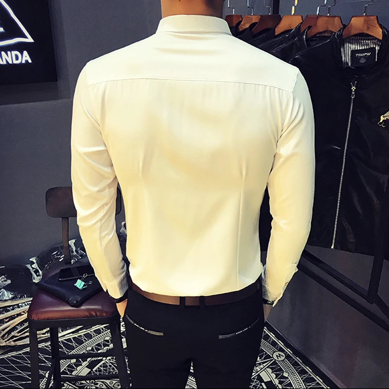 Brand Men's Formal Shirt Korean Slim Fit Tuxedo Shirts Male Long Sleeve Red Black White Casual Shirts Camisa Masculina
Brand Men's Formal Shirt Korean Slim Fit Tuxedo Shirts Male Long Sleeve Red Black White Casual Shirts Camisa Masculina