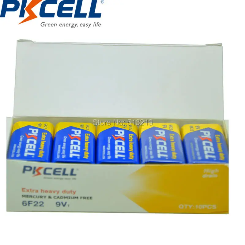 20PCS PKCELL Super Heavy Duty 9V 6F22 thermometer Dry Zinc Carbon Battery replace 9 v 6lr61 PP3 6F22 6LR61 MN1604 batteries
20PCS PKCELL Super Heavy Duty 9V 6F22 thermometer Dry Zinc Carbon Battery replace 9 v 6lr61 PP3 6F22 6LR61 MN1604 batteries