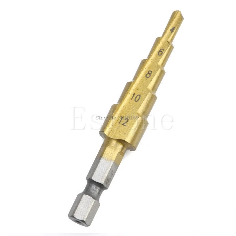 For 1PCS Hot High Quality HSS High Speed Steel Triangle Shank Pagoda Step Drill Bit from 4-12mm Promotion
For 1PCS Hot High Quality HSS High Speed Steel Triangle Shank Pagoda Step Drill Bit from 4-12mm Promotion