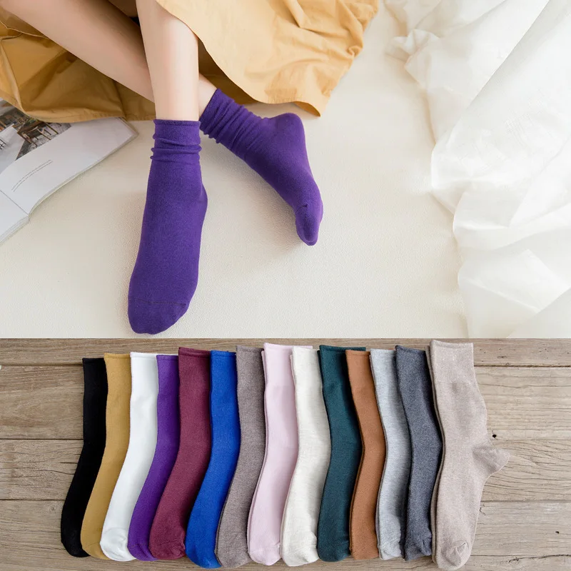 PEONFLY Fashion Women Mulit-color Socks Casual Ventilation Cotton Sock Autumn High Quality Solid Cute Pile Heap Sock Female
PEONFLY Fashion Women Mulit-color Socks Casual Ventilation Cotton Sock Autumn High Quality Solid Cute Pile Heap Sock Female