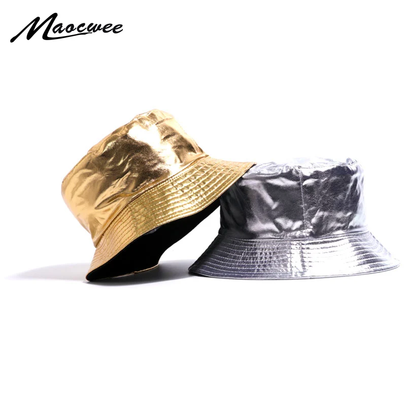 Spring and summer men and women casual wild fisherman hat personality fashion gold and silver folding cap visor
Spring and summer men and women casual wild fisherman hat personality fashion gold and silver folding cap visor