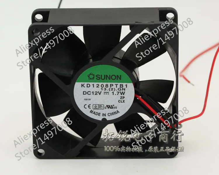 SUNON KD1208PTB1 13.(2).GN DC 12V 1.7W 80x80x25mm Server Cooling Fan
SUNON KD1208PTB1 13.(2).GN DC 12V 1.7W 80x80x25mm Server Cooling Fan
