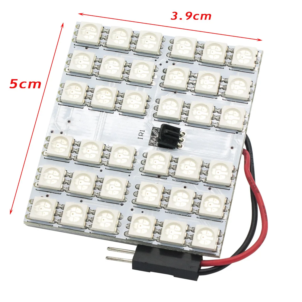 2Pcs 12/15/24/36x5050 SMD LED Panel Bulb Colorful Change with Remote Controller T10 RGB color 31MM 36MM 39MM 42MM BASE DC 12V
2Pcs 12/15/24/36x5050 SMD LED Panel Bulb Colorful Change with Remote Controller T10 RGB color 31MM 36MM 39MM 42MM BASE DC 12V
