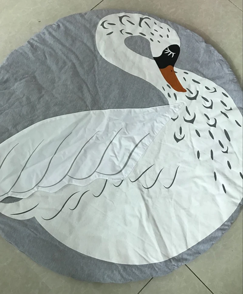 95CM Cartoon Swan Baby Blanket Cotton Swaddle Me Crawling Pad Games Round Blanket Carpet Children's Room Decoration Bedding
95CM Cartoon Swan Baby Blanket Cotton Swaddle Me Crawling Pad Games Round Blanket Carpet Children's Room Decoration Bedding