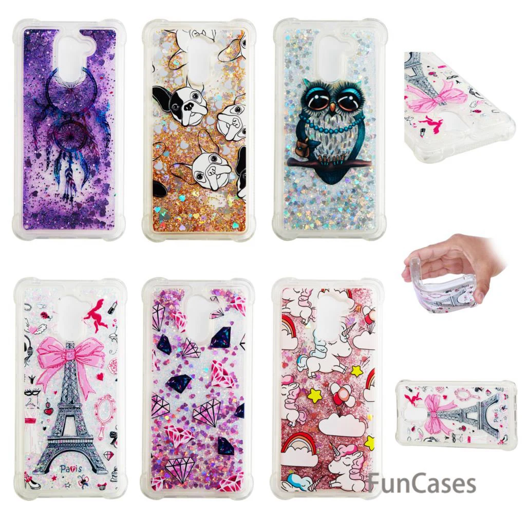 Щенок блестки чехол СПС Estuche huawei Enjoy 7 Plus Мягкий силиконовый для телефона
