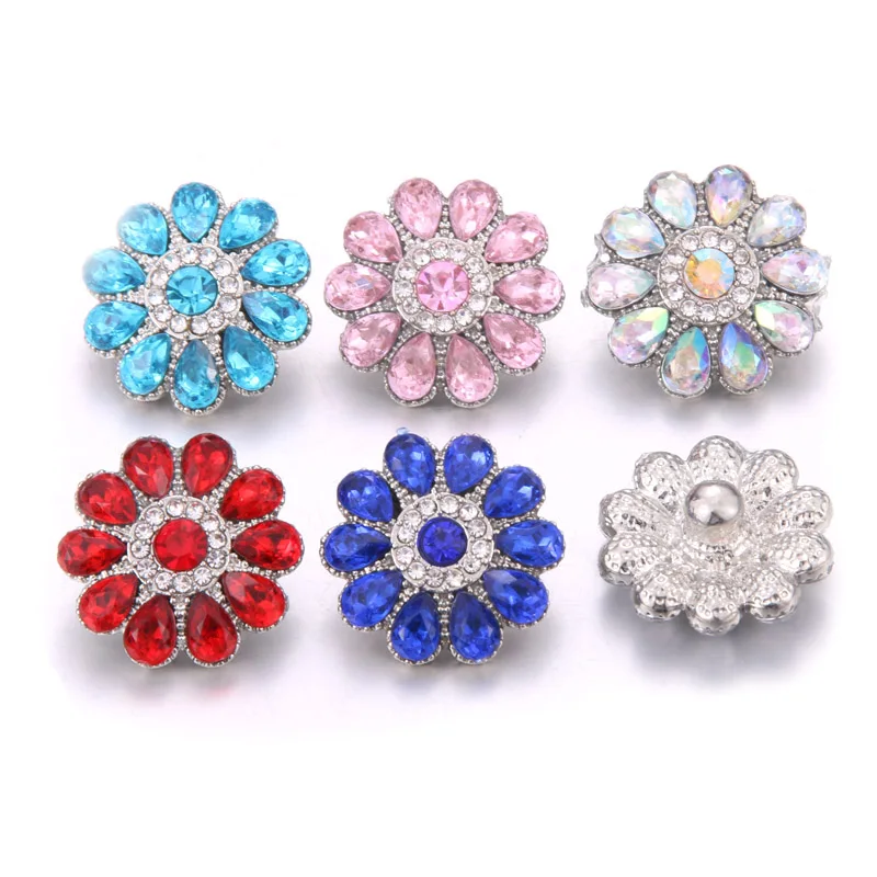 New 10pcs/lot High Quality Snap Button Jewelry DIY Crystal Rhinestone Flower 18mm 20mm Metal snap Buttons Fit Snaps Bracelet
New 10pcs/lot High Quality Snap Button Jewelry DIY Crystal Rhinestone Flower 18mm 20mm Metal snap Buttons Fit Snaps Bracelet