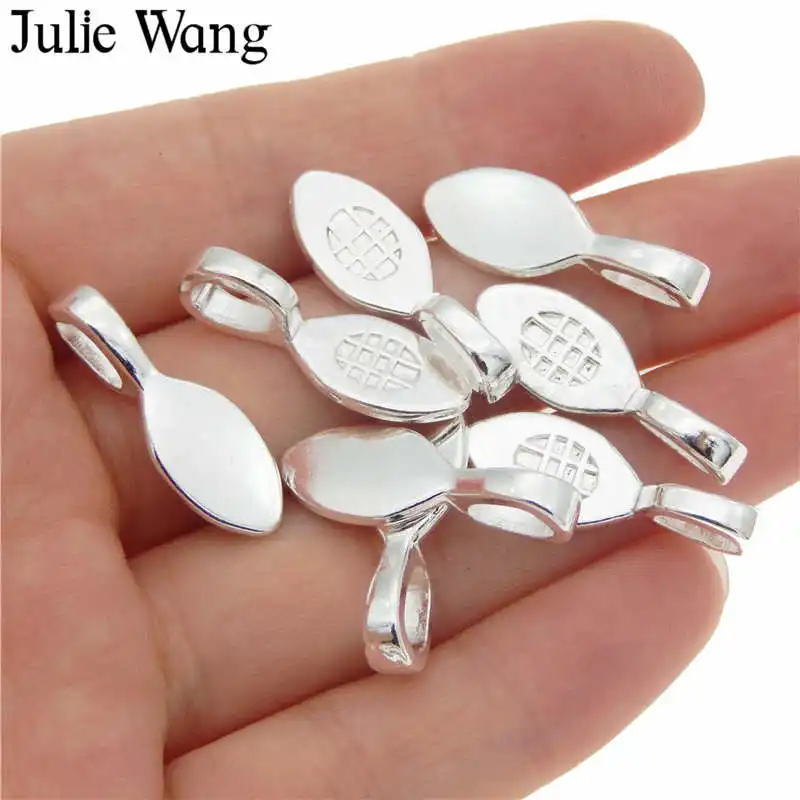 Julie Wang 10PCS Silver Glue On Bail Tag Charms Alloy Pendant Necklace Bracelet Jewelry Making Accessory
Julie Wang 10PCS Silver Glue On Bail Tag Charms Alloy Pendant Necklace Bracelet Jewelry Making Accessory