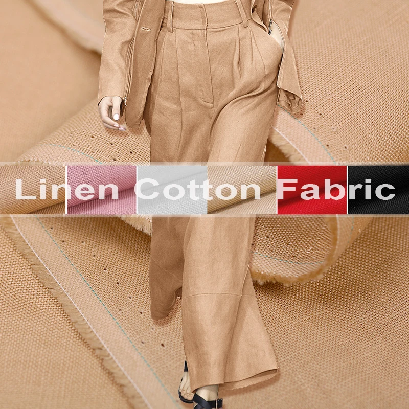 150CM Wide Linen Cotton Solid Color Fabric for Spring and Autumn Clothes Pants DE411
150CM Wide Linen Cotton Solid Color Fabric for Spring and Autumn Clothes Pants DE411