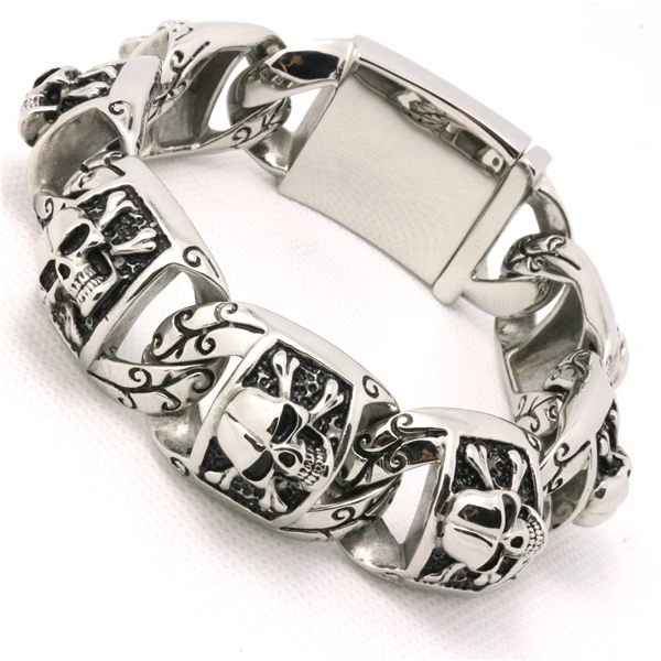 20mm Guarantee 100% Mens Boys 316L Stainless Steel Cool Punk Gothic Corss Pirate Skull Links New Bracelet
20mm Guarantee 100% Mens Boys 316L Stainless Steel Cool Punk Gothic Corss Pirate Skull Links New Bracelet