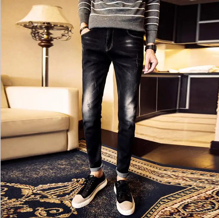 NEW 2021 Autumn Winter Casual slim Fit ripped hole streetwear men's jeans teenagers men leisure long pencil denim pants 28-34
NEW 2021 Autumn Winter Casual slim Fit ripped hole streetwear men's jeans teenagers men leisure long pencil denim pants 28-34
