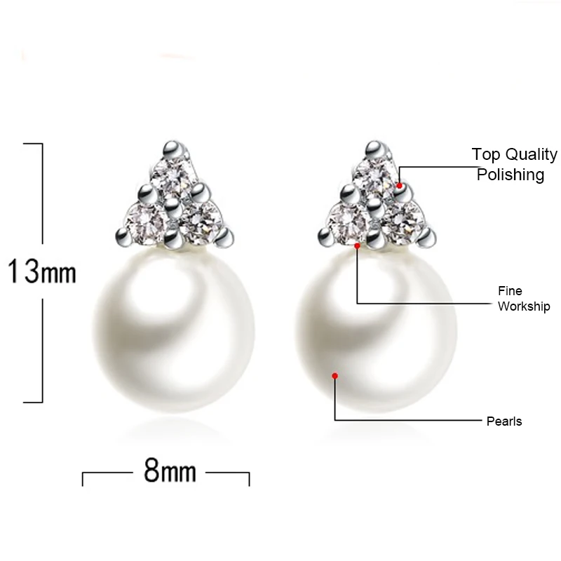 Utimtree Charm Silver Simple Earrings for Women Fashion Pearl Stud Earring Wedding Jewelry Bowtie Shape CZ Zircon Brincos Mujer
Utimtree Charm Silver Simple Earrings for Women Fashion Pearl Stud Earring Wedding Jewelry Bowtie Shape CZ Zircon Brincos Mujer