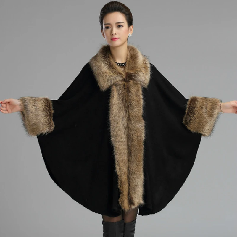 2017 new elegant faux fur Imitation raccoon dog fur big collar knitted cape shawl women long Cardigan fur coat
2017 new elegant faux fur Imitation raccoon dog fur big collar knitted cape shawl women long Cardigan fur coat