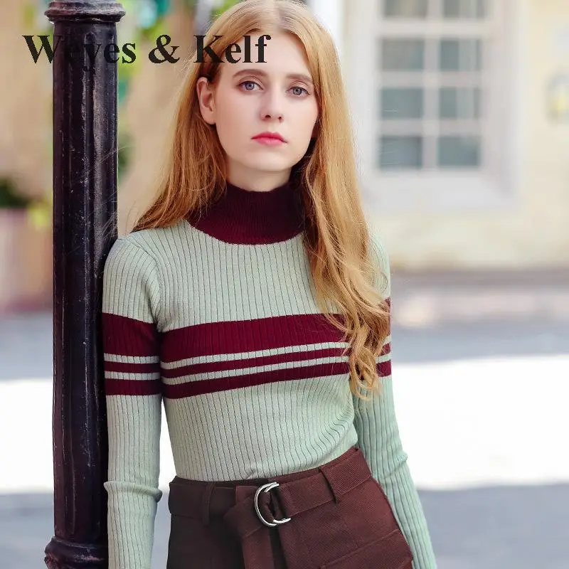 Weyes и кепф зимняя одежда с длинным рукавом свитер Для женщин S трикотаж 2017
